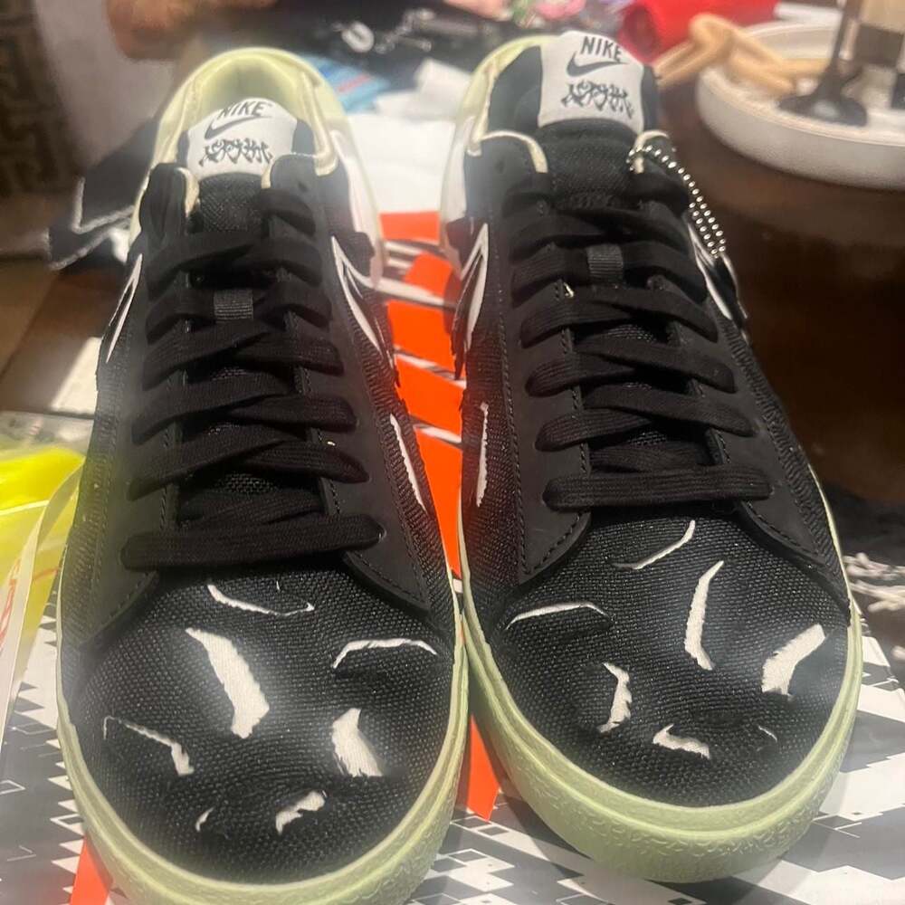 Nike ACRONYM Blazer Low Black Olive Aura - Picture 2 of 5